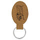 Oval natural cork key ring of Saint Christopher s2
