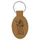 Oval St Christopher keychain in natural cork s1