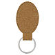 Oval St Christopher keychain in natural cork s3