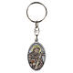 Llavero religioso San Francisco 4,5 cm colorido zamak plateado s1