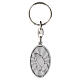 Keychain St. Francis of Assisi 4.5 cm, colored silver Zamak s2