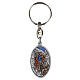 Catholic Keychain of St. Michael the Archangel in Colored Zamak, 4.5 cm s1