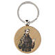 Porte-clés Saint François d'Assise bois naturel 4x3,6 cm s1