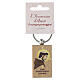 Portachiavi rettangolare San Francesco in legno 5x3 cm s3