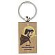 Chaveiro retangular São Francisco em madeira 5x3 cm s1