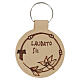 Porte-clés Saint François d'Assise Laudato Sii cuir dizaine diam. 6 cm s1