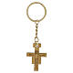 Porte-clés Monastère des Clarisses avec crucifix de Saint-Damien en bois d'olivier s1