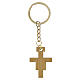 Porte-clés Monastère des Clarisses avec crucifix de Saint-Damien en bois d'olivier s3