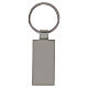 Portachiavi Papa Leone XIV metallo e legno 8x2 cm s3