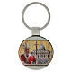 Portachiavi Papa Leone XIV con Basilica di San Pietro 8x4 cm s1