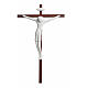 Wooden Cross with White Porcelain Corpus 13 inc, Pinton s1