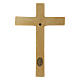 Pinton bas-relief crucifix with Jesus Christ dressed in green tunic and golden cross 25X17 cm s3