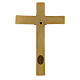 Pinton bas-relief crucifix with Jesus Christ dressed in red tunic and golden cross 25X17 cm s3