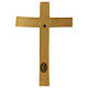Bas-relief porcelaine crucifix tunique bleu croix dorée Pinton 25x17 cm s3