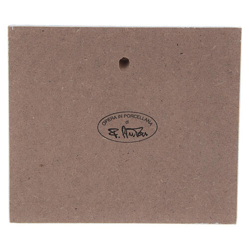 Bassrelief aus weißer Porzellan Pinton Heilige Familie weißes Panel 15X17 cm 3