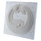 Bassorilievo Pinton Sacra Famiglia porcellana bianca su pannello bianco 22X25 cm s2