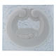 Holy Family bas relief in white porcelain on white panel Pinton 22X25 cm s1