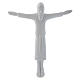 Baixo-relevo em porcelana branca Corpo Cristo túnica sem cruz 17x15 cm Pinton s1