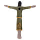 Bajorrelieve Pinton de porcelana crucifijo con túnica verde 17x15 cm s2