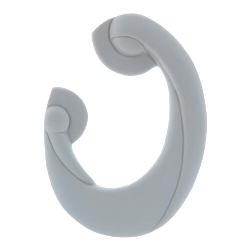 Flachrelief Pinton Madonna mit Kind aus weißer Porzellan 19X13 cm 1