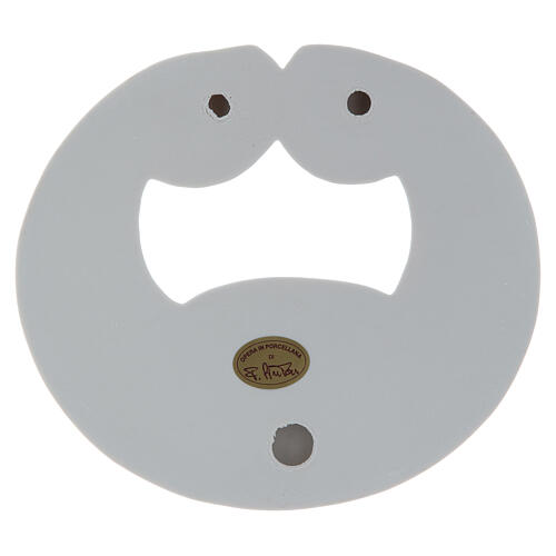 Flachrelief Pinton Heilige Familie aus weißer Porzellan 20x22 cm 2