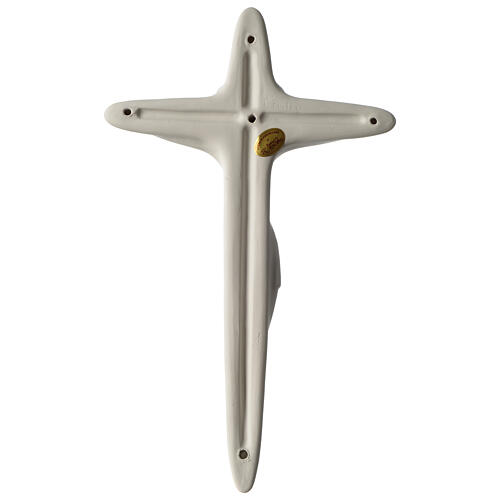 Stilisierter Kruzifix 43 cm aus Porzellan Francesco Pinton 4