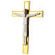 Tunikierter Kreuzfix 25 cm aus weißer Porzellan mit goldenem Kreuz Pinton s2