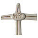 Tau cross in polished porcelain with golden design 12x7 in by Francesco Pinton s2