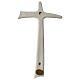 Tau cross in polished porcelain with golden design 12x7 in by Francesco Pinton s3