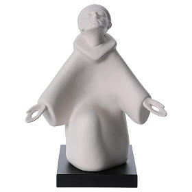 Saint François à genoux porcelaine 24 cm Francesco Pinton