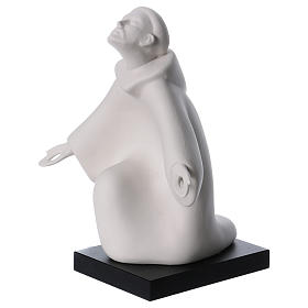 Saint François à genoux porcelaine 24 cm Francesco Pinton