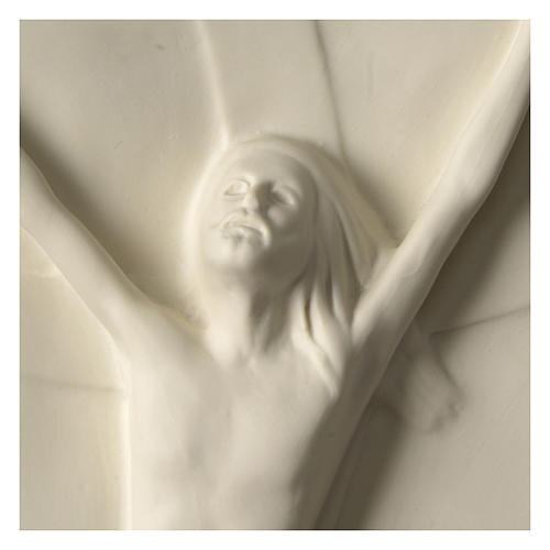 Alto-relevo Cristo Ressuscitado porcelana 44x19 cm Pinton 2