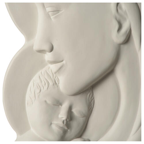Madonna mit Kind Flachrelief Porzellan 40 cm Pinton 2