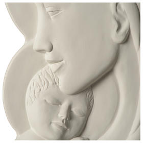 Virgen con Niño bajorrelieve porcelana 40 cm Pinton