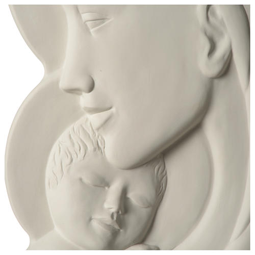 Madonna con bambino bassorilievo porcellana 40 cm Pinton 2