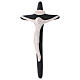 Stilisierter Kreuzkruzifix in Schwarz 30x15 cm Francesco Pinton s1