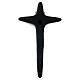 Stilisierter Kruzifix in Weiß auf schwarzer Porzellankreuz 20x10 cm Pinton s2