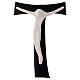 Crucifix en porcelaine blanche et noire 25x20 cm Francesco Pinton s1