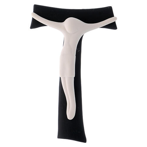 Stilisiertes Jesus-Christus-Kreuz in Schwarz 15x10 cm Francesco Pinton 1