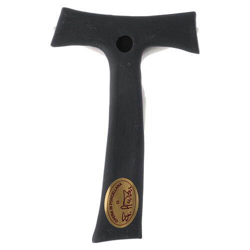 Stilisiertes Jesus-Christus-Kreuz in Schwarz 15x10 cm Francesco Pinton 2