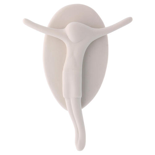 Ovales Kruzifix aus Porzellan 13x10 cm Francesco Pinton 1