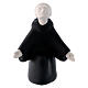 Saint François d'Assise avec habit noir porcelaine 10 cm Pinton s1