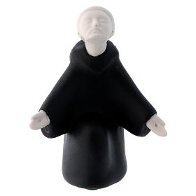 São Francisco de Assis com roupa preta porcelana 10 cm Pinton