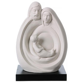 Ovoid Holy Family in white porcelain 22 cm