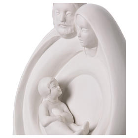 Oval shape Holy Family statue in white porcelain 8 in