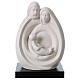 Oval shape Holy Family statue in white porcelain 8 in s1