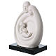 Oval shape Holy Family statue in white porcelain 8 in s3