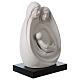 Oval shape Holy Family statue in white porcelain 8 in s4