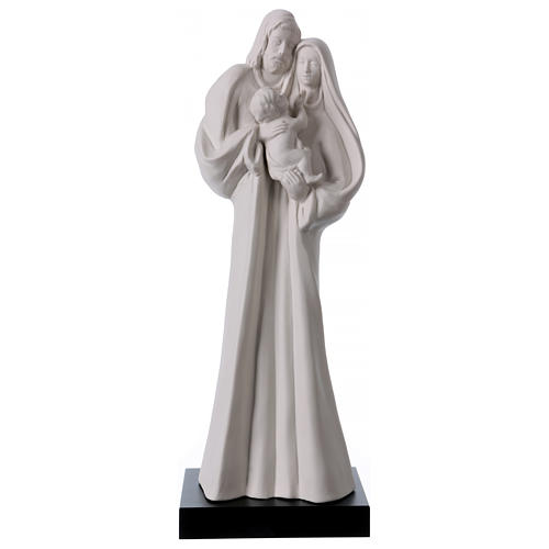 Statue Sainte Famille buste porcelaine blanche 32 cm 1