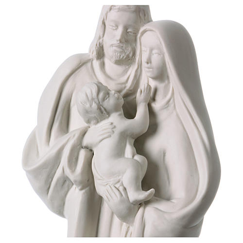 Statue Sainte Famille buste porcelaine blanche 32 cm 2